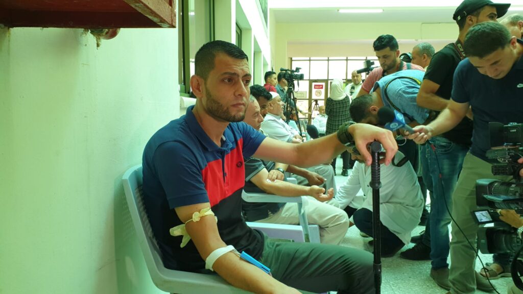 A blood donation campaign is underway to stand with the Lebanese people