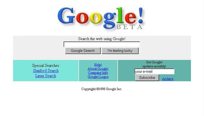 First Version of Google